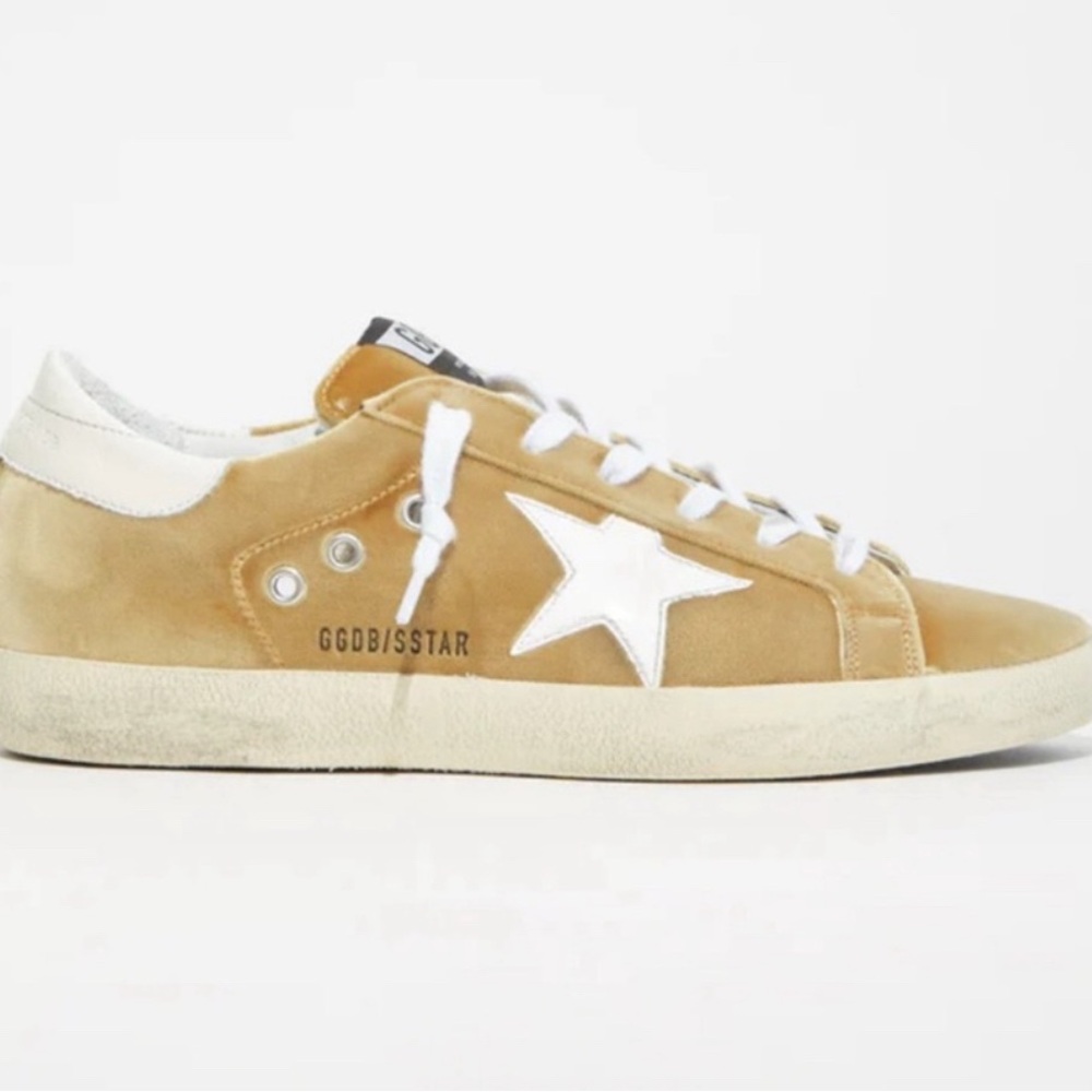 Golden Goose yellow velvet sneakers size 40